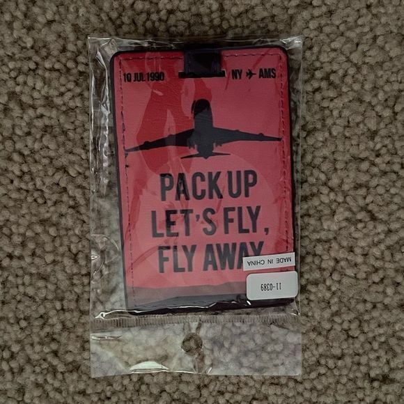 NWT Pack Up Let’s Fly, Fly Away Suitcase Luggage Tag Identifier Label ID - Picture 3 of 3
